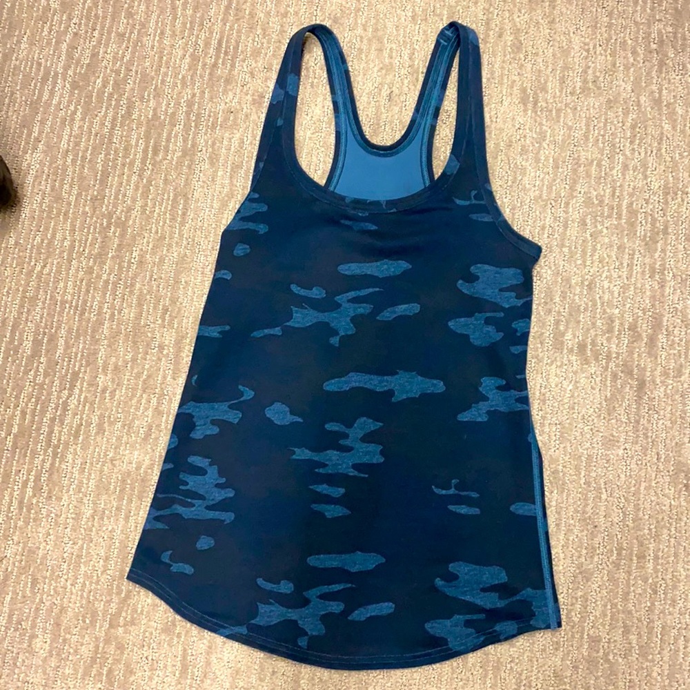 Lululemon blue camo workout tank